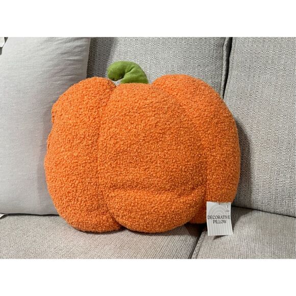Target Bullseye Playground Orange Pumpkin Fall Halloween Decorative Pillow - Picture 1 of 6